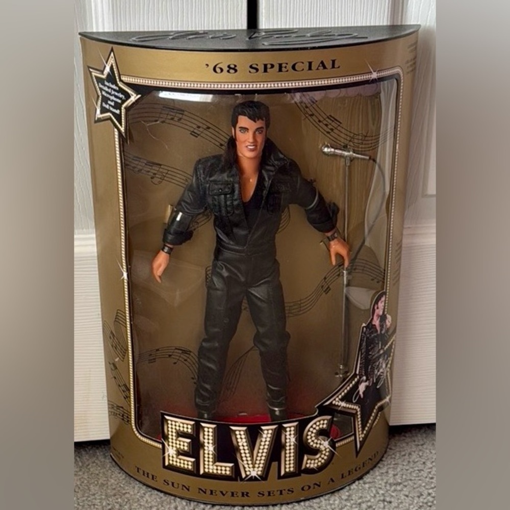 Vintage 1993 Hasbro Elvis Presley '68 Comeback Special 12” Collectible Doll